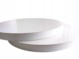 PODKŁAD POD TORT STYRODUR BIAŁY Z PODKŁADKĄ 18 CM biały